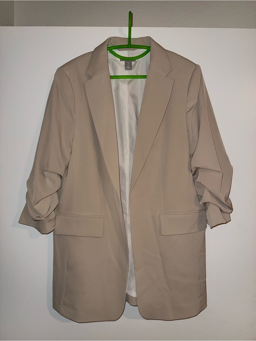 H&M Beige Longline Women's Blazer Jacket